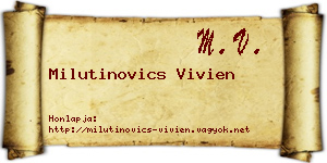 Milutinovics Vivien névjegykártya